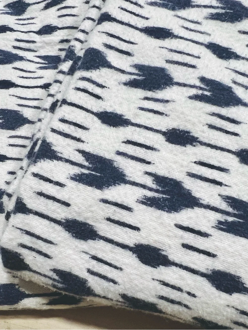 Threshold Ikat Navy Blue & White Patterned Flannel Pillowcases